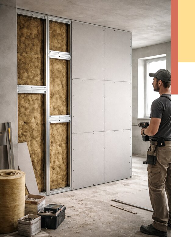 Усиленная перегородка под навеску в Новошахтинске от 13332 руб. — монтаж под ключ | ОТДЕЛОЧНИК-Нвш