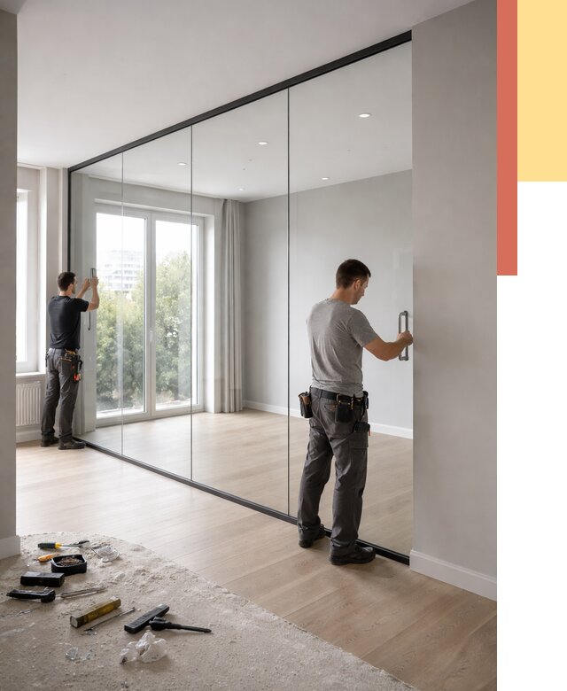 Изготовление стеклянных перегородок в Новошахтинске от 12864 руб. под ключ | ОТДЕЛОЧНИК-Нвш