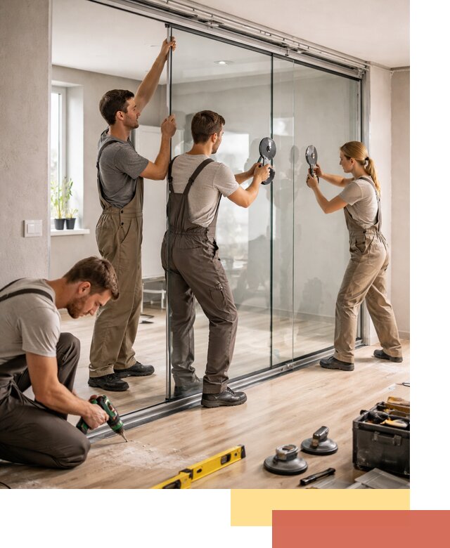 Изготовление стеклянных перегородок на заказ в Новошахтинске