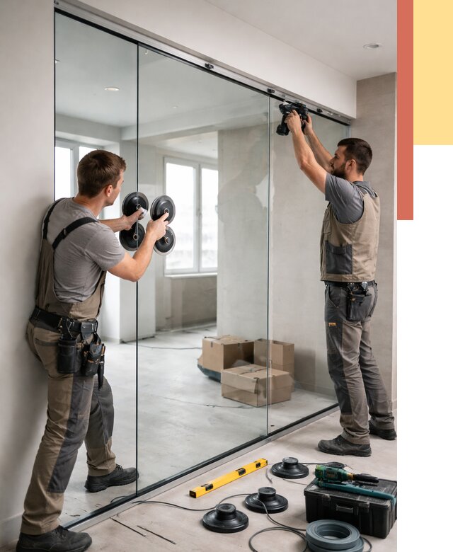 Монтаж стеклянных перегородок в Новошахтинске от 6770 руб. | ОТДЕЛОЧНИК-Нвш