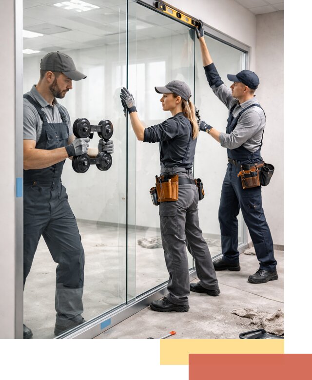 Профессиональный монтаж стеклянных перегородок в Новошахтинске