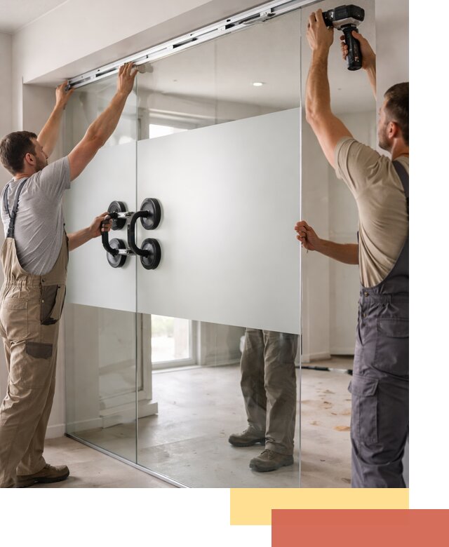 Матовые стеклянные перегородки под ключ в Новошахтинске