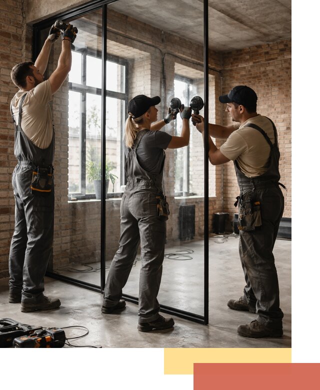 Стеклянные перегородки лофт — изготовление и монтаж в Новошахтинске