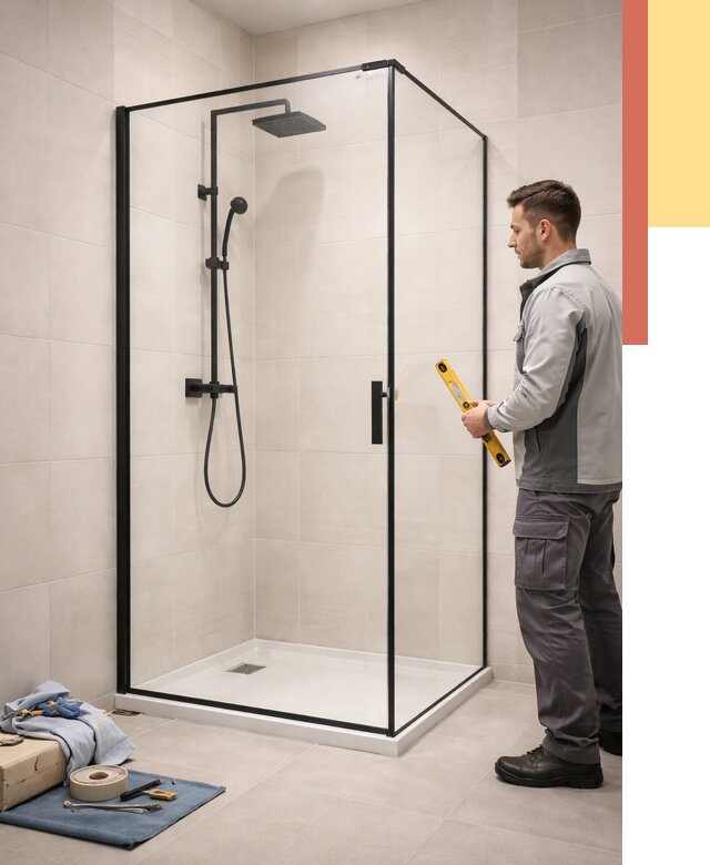Стеклянные перегородки для душа в Новошахтинске от 13020 руб. | Монтаж под ключ — ОТДЕЛОЧНИК-Нвш