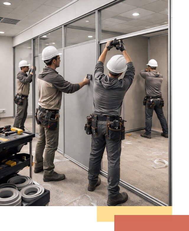 Мобильные офисные перегородки под ключ в Новошахтинске