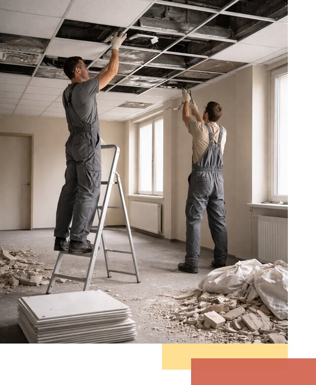 Демонтаж потолков Армстронг профессионально в Новошахтинске