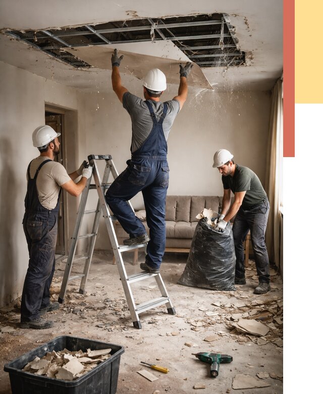 Демонтаж гипсокартонного потолка в Новошахтинске от 437 руб. за м2 — ОТДЕЛОЧНИК-Нвш