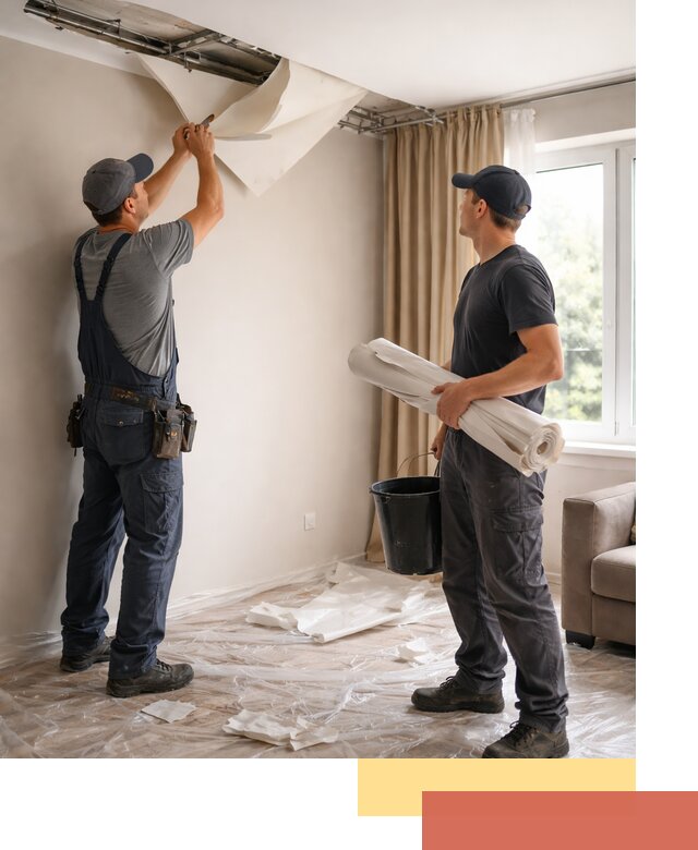 Демонтаж натяжного потолка в Новошахтинске быстро и аккуратно