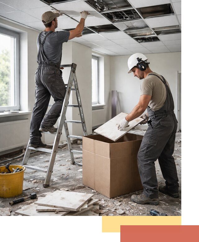 Демонтаж потолочной плитки в Новошахтинске быстро и аккуратно