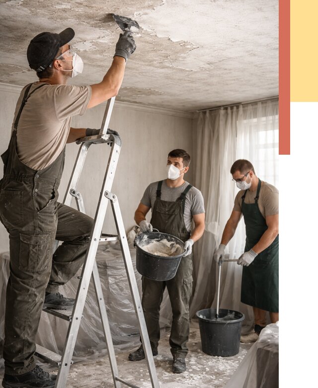 Удаление побелки с потолка в Новошахтинске от 2604 руб. быстро и недорого | ОТДЕЛОЧНИК-Нвш