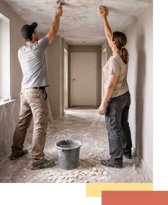 Удаление побелки с потолка в Новошахтинске — быстро и аккуратно