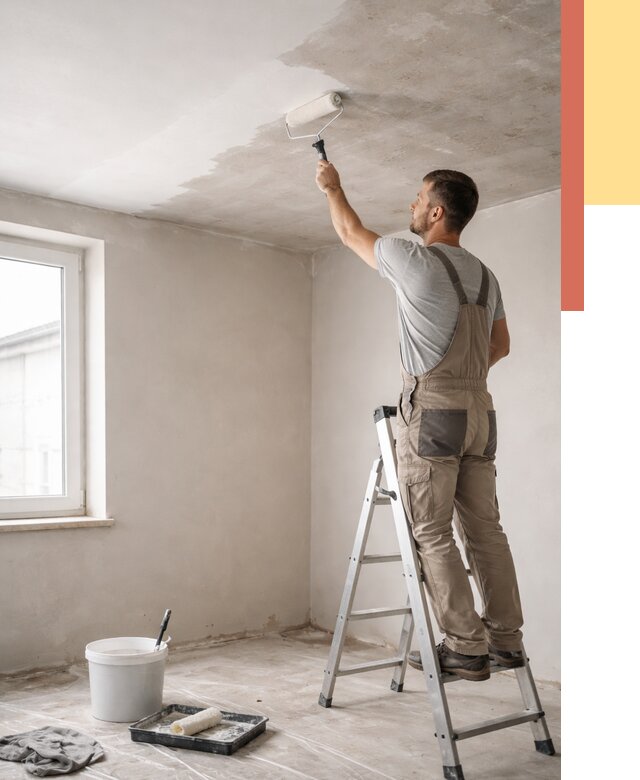 Грунтовка потолка в Новошахтинске от 2604 руб. — быстро и недорого | ОТДЕЛОЧНИК-Нвш