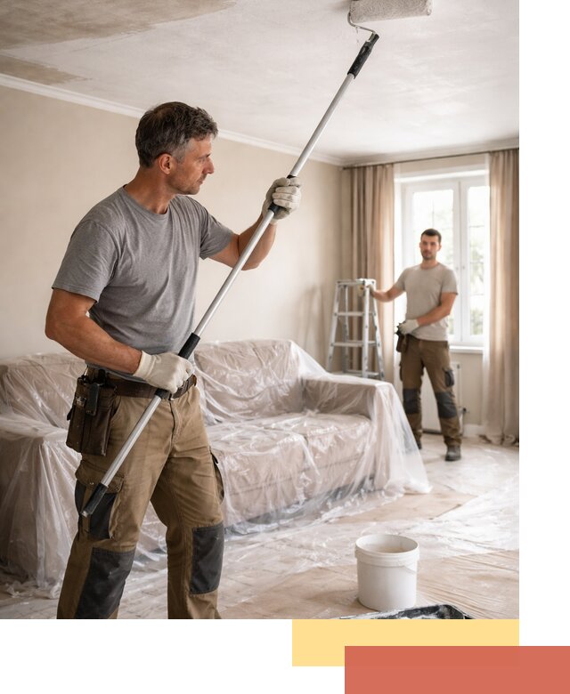 Грунтовка потолка в Новошахтинске — подготовка под покраску и отделку