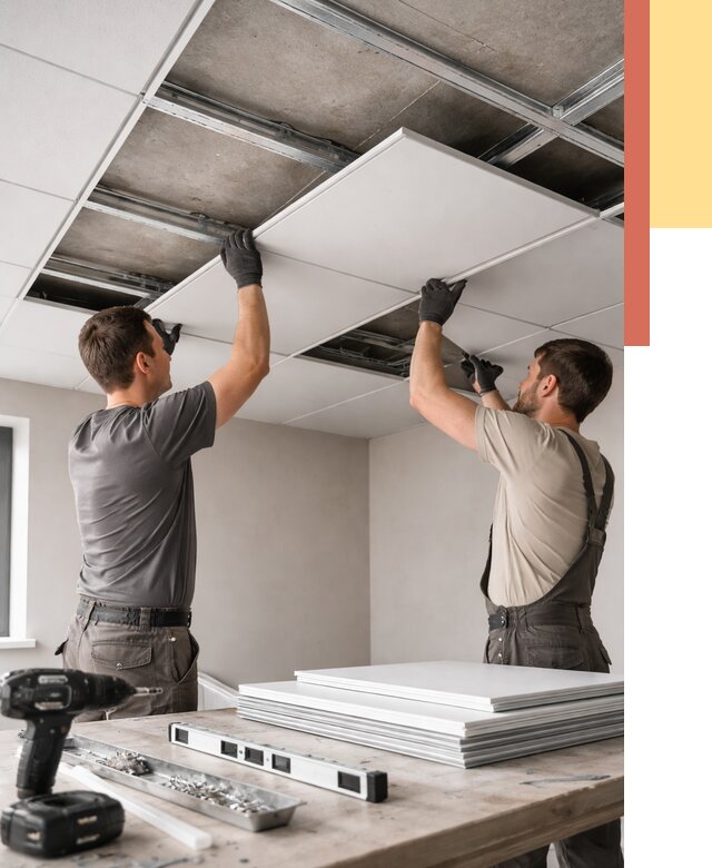 Монтаж кассетного потолка в Новошахтинске от 4687 руб/м2 — установка и сборка | ОТДЕЛОЧНИК-Нвш