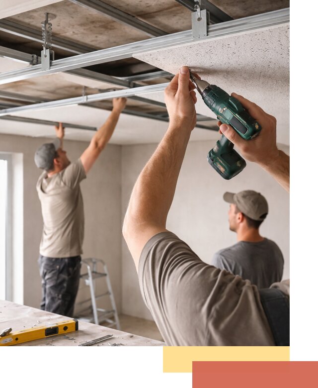 Монтаж акустического потолка в Новошахтинске под ключ