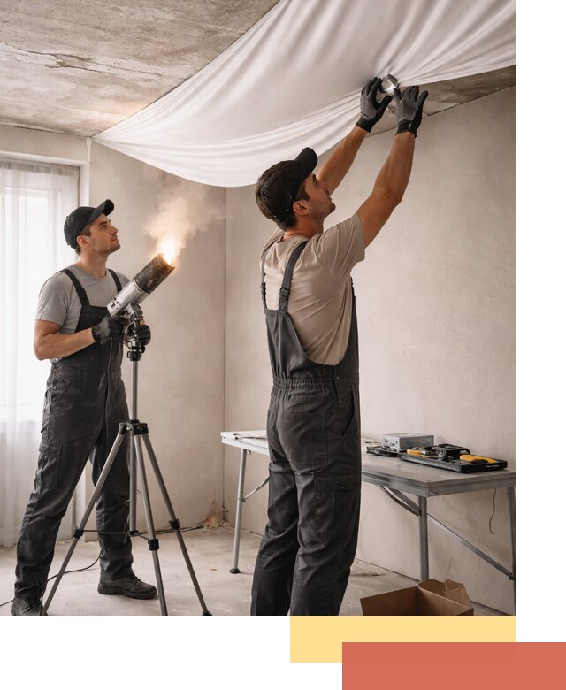 Установка натяжного потолка под ключ в Новошахтинске