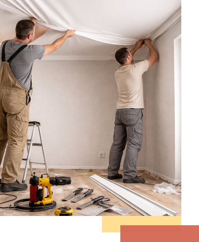 Монтаж ПВХ натяжного потолка в Новошахтинске качественно и быстро