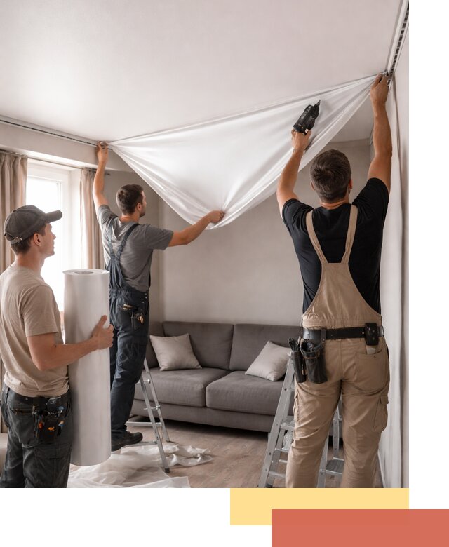 Монтаж сатинового натяжного потолка в Новошахтинске качественно и быстро