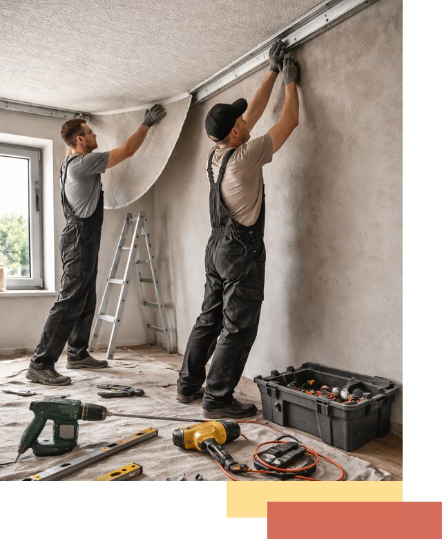 Монтаж фактурного натяжного потолка в Новошахтинске качественно и быстро