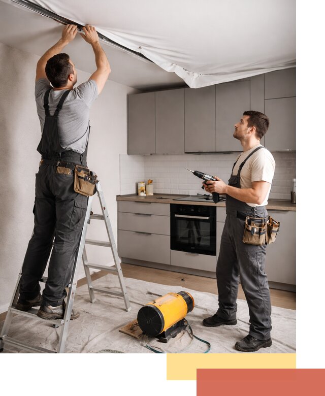 Монтаж натяжного потолка на кухне в Новошахтинске