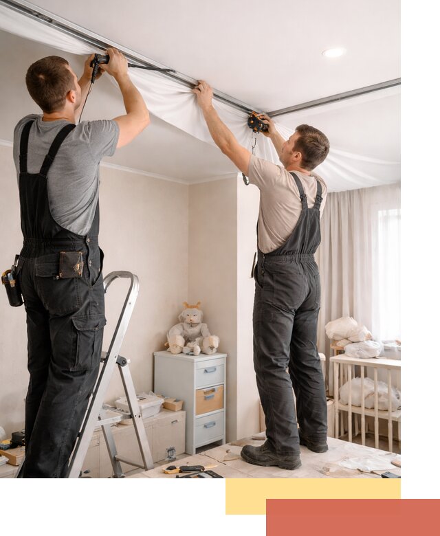 Монтаж натяжного потолка в детской комнате в Новошахтинске