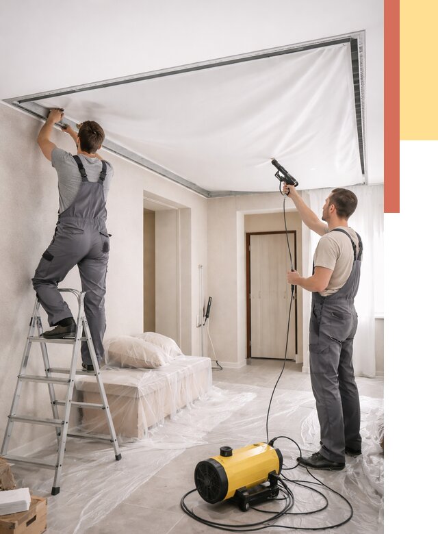 Монтаж натяжного потолка в прихожей в Новошахтинске от 2760 руб. под ключ | ОТДЕЛОЧНИК-Нвш