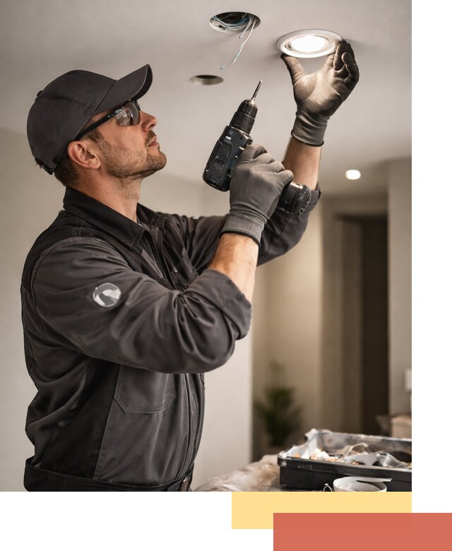 Установка точечных светильников в натяжной потолок в Новошахтинске