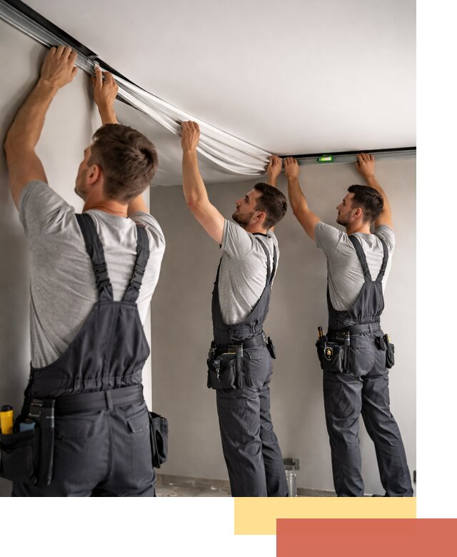 Теневые натяжные потолки в Новошахтинске: монтаж и отделка быстро и качественно