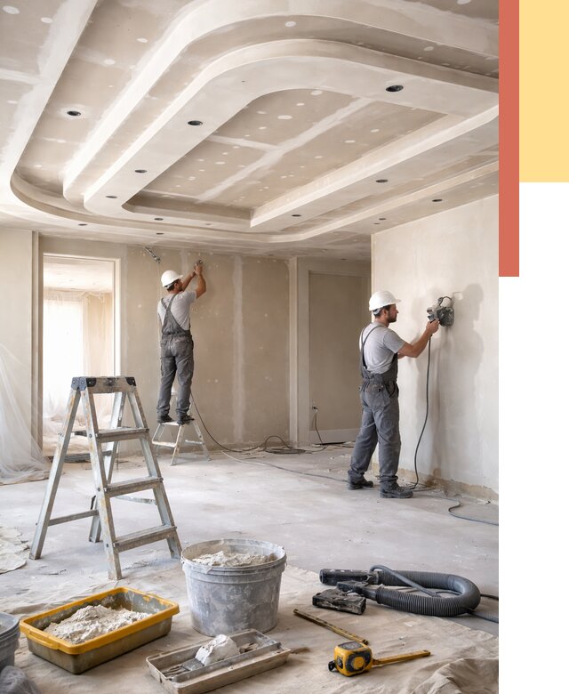 Многоуровневый потолок из гипсокартона в Новошахтинске от 781 руб. под ключ | ОТДЕЛОЧНИК-Нвш