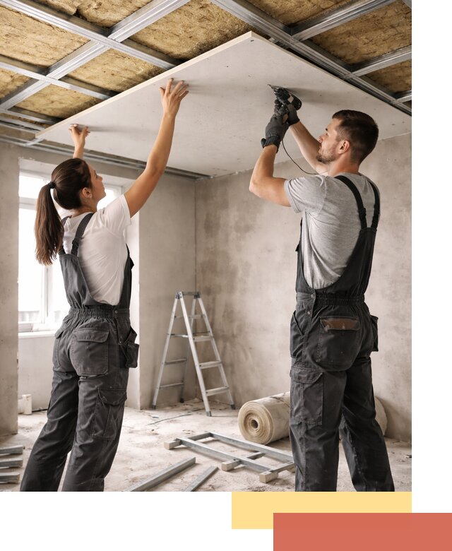 Звукоизоляция потолка из ГКЛ в Новошахтинске профессионально и надежно