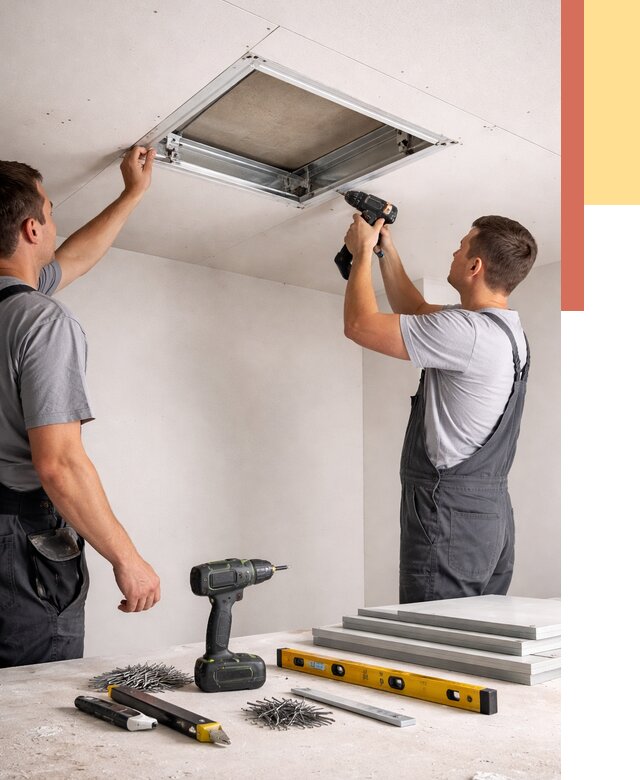 Установка люка в потолок ГКЛ в Новошахтинске от 2604 руб. под ключ | ОТДЕЛОЧНИК-Нвш