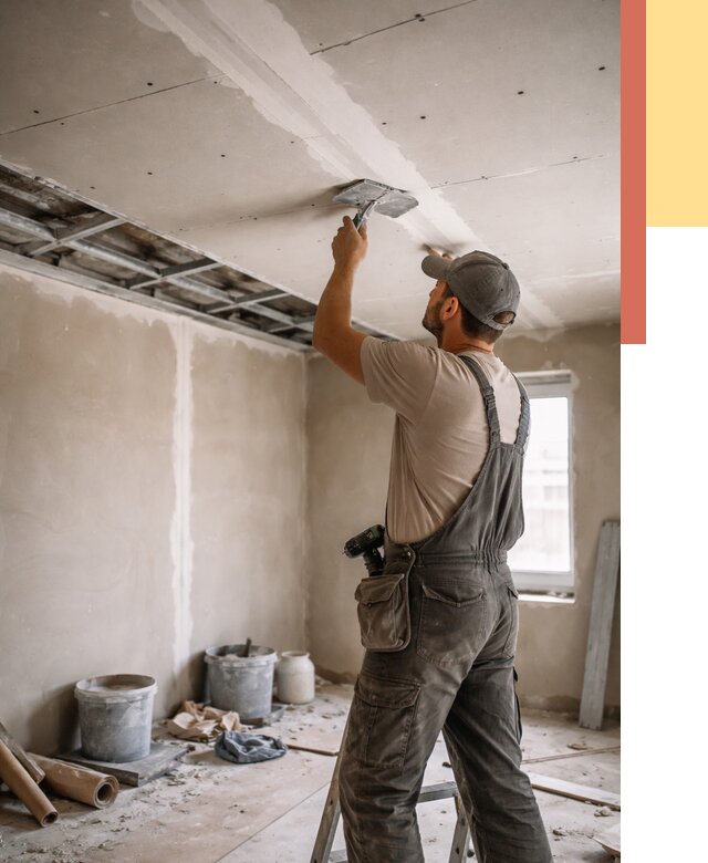 Ремонт потолка из гипсокартона в Новошахтинске от 677 руб./м² — быстро и недорого | ОТДЕЛОЧНИК-Нвш