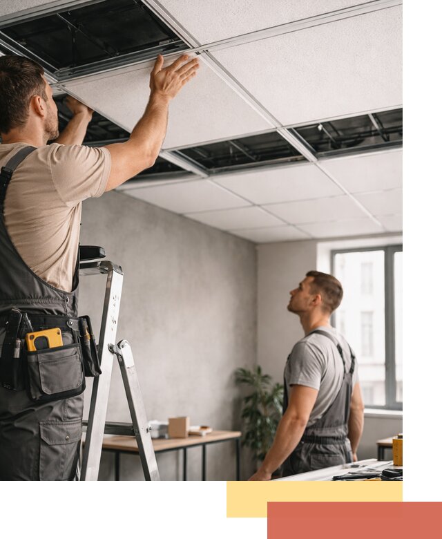 Монтаж потолочной плитки в Новошахтинске качественно и в срок