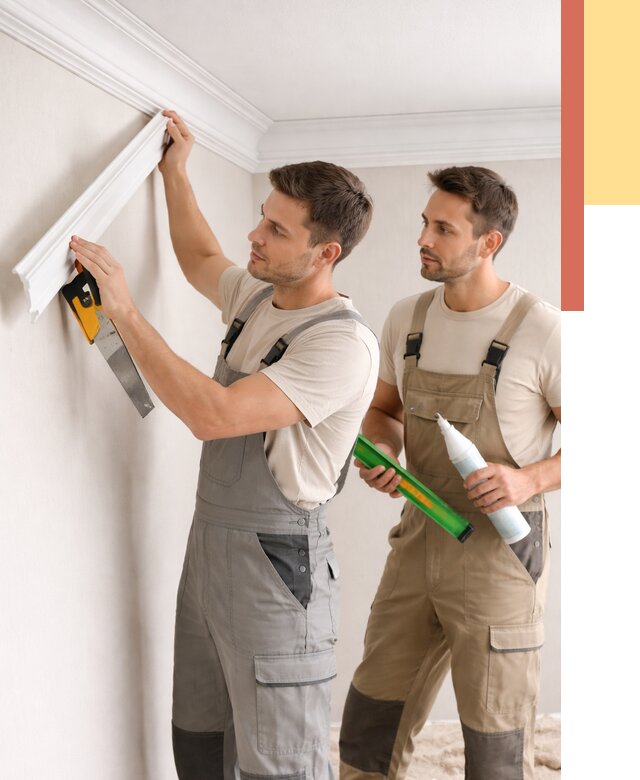 Монтаж потолочного плинтуса в Новошахтинске от 2396 руб. — быстро и недорого | ОТДЕЛОЧНИК-Нвш