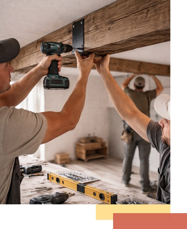 Монтаж декоративных потолочных балок в Новошахтинске