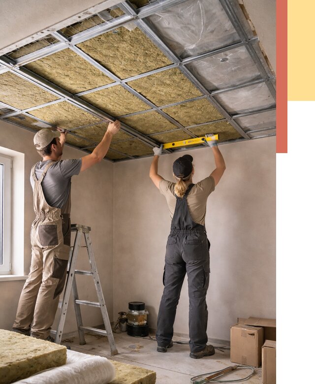 Шумоизоляция потолка в Новошахтинске от 1302 руб. под ключ — услуги ОТДЕЛОЧНИК-Нвш